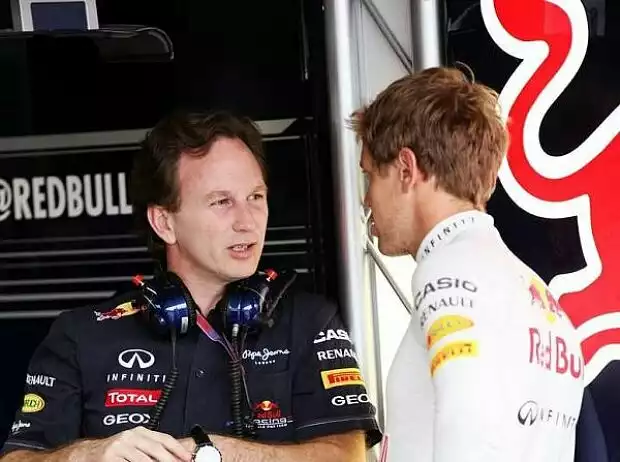 Titel-Bild zur News: Sebastian Vettel, Christian Horner (Red-Bull-Teamchef)