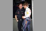Christian Horner (Red-Bull-Teamchef) und Sebastian Vettel (Red Bull) 