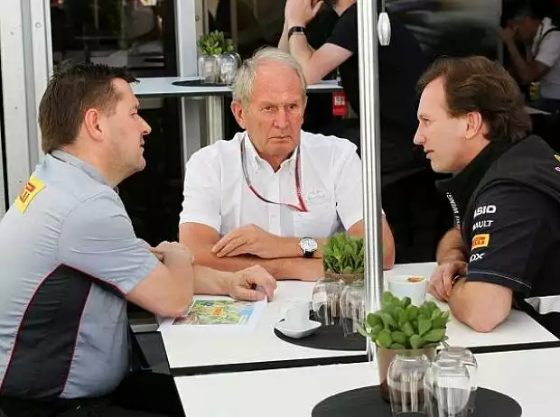 Titel-Bild zur News: Paul Hembery, Helmut Marko und Christian Horner