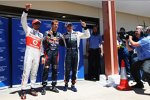 Lewis Hamilton (McLaren), Sebastian Vettel (Red Bull) und Pastor Maldonado (Williams) 