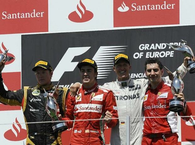 Titel-Bild zur News: Kimi Räikkönen, Michael Schumacher, Fernando Alonso