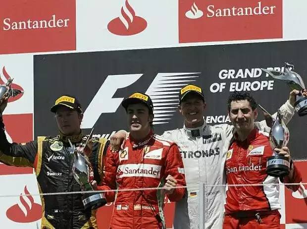 Kimi Räikkönen, Michael Schumacher, Fernando Alonso Titel-Bild zur News: Kimi Räikkönen, Michael Schumacher, Fernando Alonso