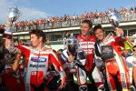 Nicky Hayden, Troy Bayliss und Valentino Rossi 