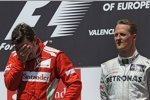 Fernando Alonso (Ferrari) und Michael Schumacher (Mercedes) 