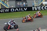 Casey Stoner vor Daniel Pedrosa und Jorge Lorenzo 