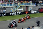 Casey Stoner vor Daniel Pedrosa und Jorge Lorenzo 