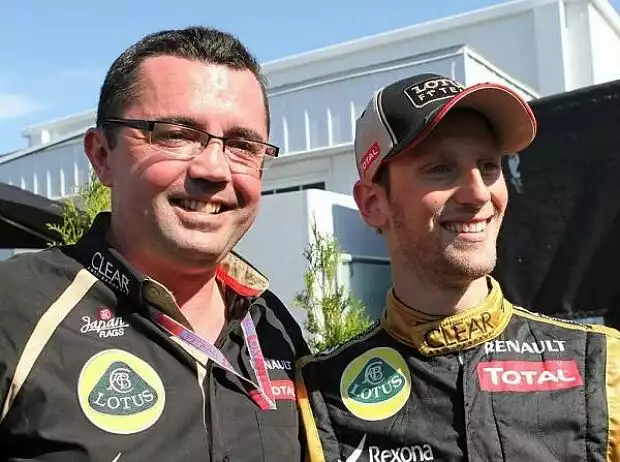 Eric Boullier (Lotus-Teamchef), Romain Grosjean Titel-Bild zur News: Eric Boullier (Lotus-Teamchef), Romain Grosjean