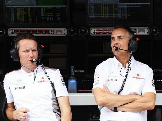Martin Whitmarsh (Teamchef, McLaren), Sam Michael Martin Whitmarsh (Teamchef, McLaren), Sam Michael