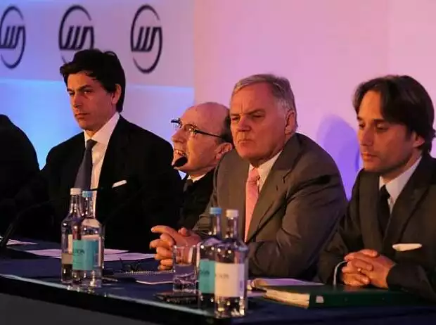 Toto Wolff, Frank Williams, Patrick Head, Adam Parr Titel-Bild zur News: Toto Wolff, Frank Williams, Patrick Head, Adam Parr