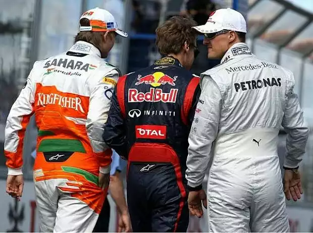 Titel-Bild zur News: Nico Hülkenberg, Sebastian Vettel, Michael Schumacher