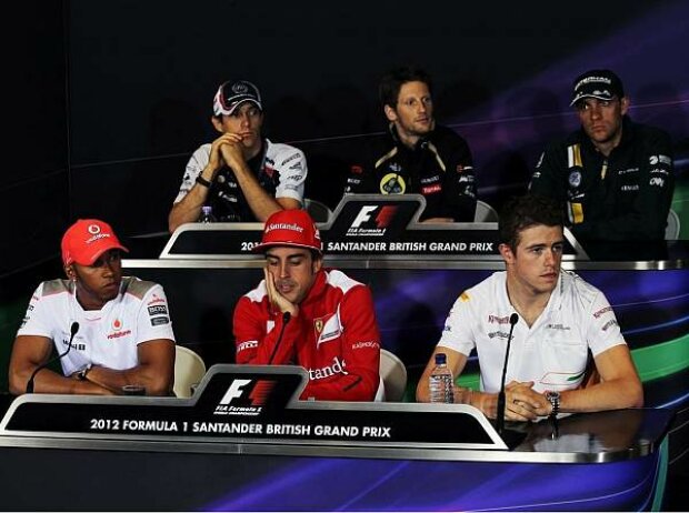 Titel-Bild zur News: Paul di Resta, Fernando Alonso, Lewis Hamilton, Witali Petrow, Romain Grosjean, Bruno Senna