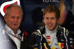 Helmut Marko (Red-Bull-Motorsportchef) und Sebastian Vettel (Red Bull) 
