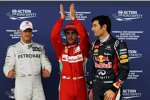 Die ersten Drei im Qualifying in England: Fernando Alonso (Ferrari), Michael Schumacher (Mercedes) und Mark Webber (Red Bull)