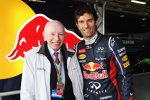 John Surtees und Mark Webber (Red Bull) 