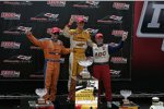 Ryan Hunter-Reay (Andretti), Charlie Kimball (Ganassi) und Mike Conway (Foyt) 
