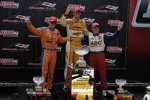 Ryan Hunter-Reay (Andretti), Charlie Kimball (Ganassi) und Mike Conway (Foyt) 