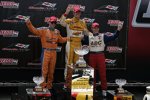 Ryan Hunter-Reay (Andretti), Charlie Kimball (Ganassi) und Mike Conway (Foyt) 