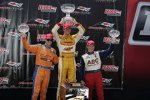 Ryan Hunter-Reay (Andretti), Charlie Kimball (Ganassi) und Mike Conway (Foyt) 