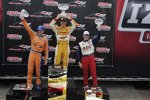 Ryan Hunter-Reay (Andretti), Charlie Kimball (Ganassi) und Mike Conway (Foyt) 