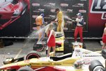 Ryan Hunter-Reay (Andretti), Charlie Kimball (Ganassi) und Mike Conway (Foyt) 