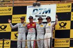 Jamie Green (HWA-Mercedes), Mattias Ekström (Abt-Audi), Gary Paffett und Bruno Spengler (Schnitzer-BMW) 