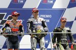 Daniel Pedrosa, Jorge Lorenzo und Andrea Dovizioso 