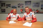 Gabriele Tarquini (Honda-JAS) und Tiago Monteiro (Honda-JAS) 