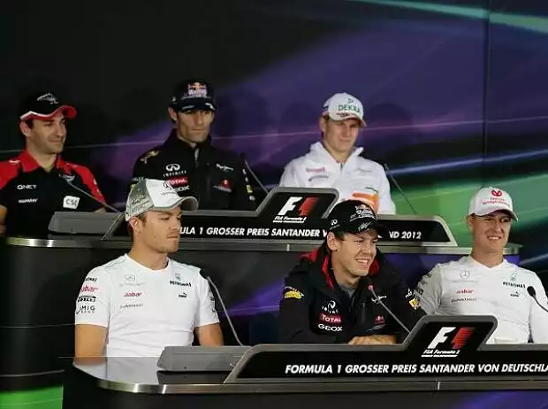 Timo Glock, Nico Rosberg, Mark Webber, Sebastian Vettel, Nico Hülkenberg, Michael Schumacher Titel-Bild zur News: Timo Glock, Nico Rosberg, Mark Webber, Sebastian Vettel, Nico Hülkenberg, Michael Schumacher
