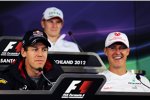 Sebastian Vettel (Red Bull) und Michael Schumacher (Mercedes) 