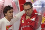 Fernando Alonso (Ferrari) und Stefano Domenicali (Ferrari-Teamchef) 