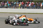 Kamui Kobayashi (Sauber) und Nico Hülkenberg (Force India) 