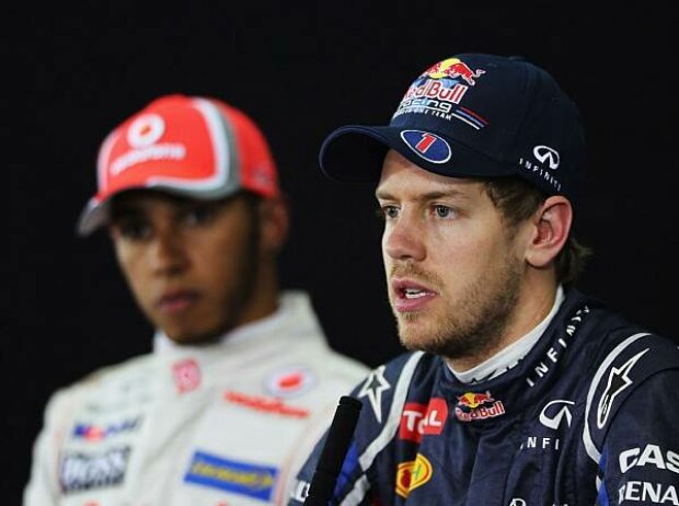 Titel-Bild zur News: Lewis Hamilton und Sebastian Vettel