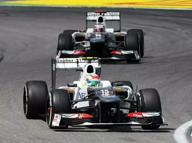 Sergio Perez, Kamui Kobayashi Titel-Bild zur News: Sergio Perez, Kamui Kobayashi