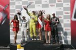 Das Edmonton-Podium: Helio Castroneves, Takuma Sato und Will Power