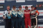 Robert Huff (Chevrolet), Alain Menu (Chevrolet), Gabriele Tarquini (Lukoil) und Norbert Michelisz (Zengö) 