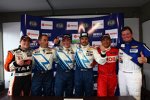 Norbert Michelisz (Zengö), Alain Menu (Chevrolet), Robert Huff (Chevrolet), Yvan Muller (Chevrolet), Gabriele Tarquini (Lukoil) und Michel Nykjaer (Bamboo)