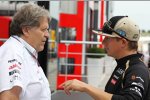 Norbert Haug (Mercedes-Motorsportchef) und Kimi Räikkönen (Lotus) 