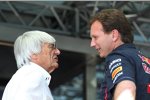 Bernie Ecclestone (Formel-1-Chef) und Christian Horner (Red-Bull-Teamchef) 