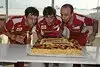 Bild zum Inhalt: Champagner und Torte: Drei Geburtstagskinder bei Ferrari