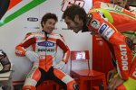 Nicky Hayden und Valentino Rossi (Ducati) 