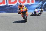 Casey Stoner (Honda) vor Jorge Lorenzo (Yamaha)