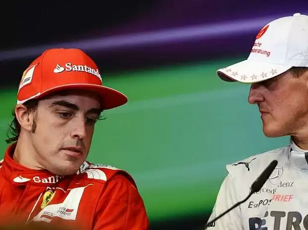 Michael Schumacher, Fernando Alonso Titel-Bild zur News: Michael Schumacher, Fernando Alonso