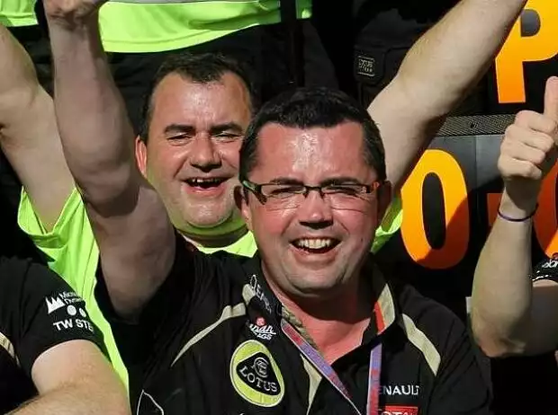 Titel-Bild zur News: Eric Boullier (Lotus-Teamchef), Romain Grosjean