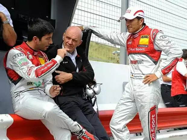 Timo Scheider, Wolfgang Ullrich (Audi Sportchef), Mike Rockenfeller Titel-Bild zur News: Timo Scheider, Wolfgang Ullrich (Audi Sportchef), Mike Rockenfeller