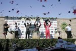 Das Sonoma-Podium: Ryan Briscoe, Will Power und Dario Franchitti