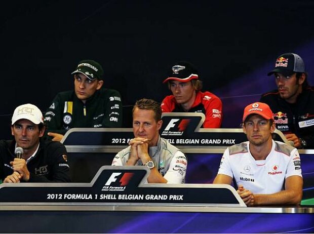 Titel-Bild zur News: Witali Petrow, Charles Pic, Jean-Eric Vergne, Pedro de la Rosa, Michael Schumacher, Jenson Button