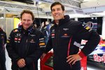 Mark Webber (Red Bull) und Christian Horner (Red-Bull-Teamchef) 