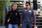 Sam Bird und Sergio Perez (Sauber) 