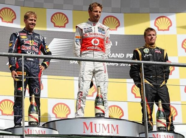 Titel-Bild zur News: Sebastian Vettel, Jenson Button, Kimi Räikkönen