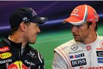 Sebastian Vettel (Red Bull) und Jenson Button (McLaren) 